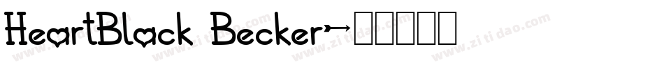 HeartBlack Becker字体转换
